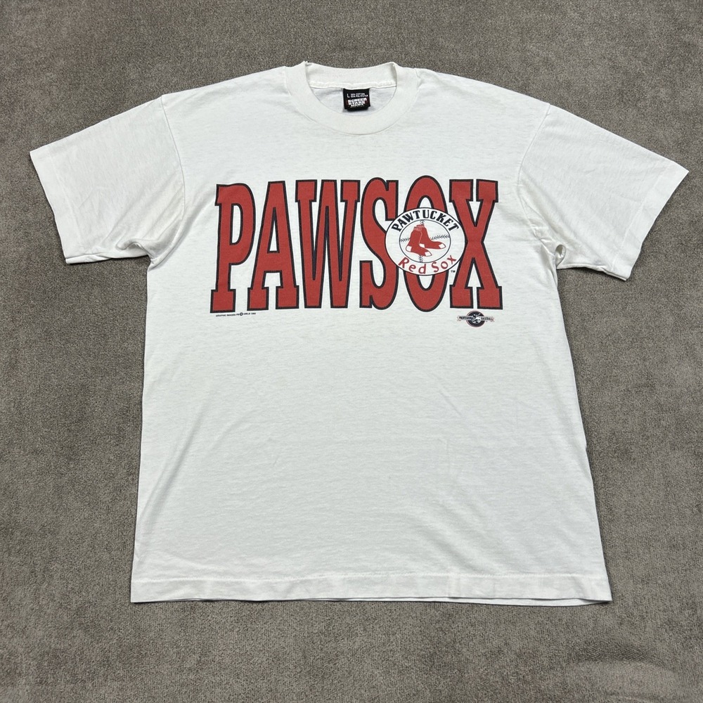 1992 Pawtucket Red Sox Shirt On L Vintage Screen Stars Best Single Stitch USA